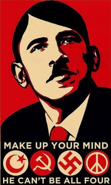 Alas, I can't name the fourth "ism" represented here. Pacifism? Liberalism? Peacism?